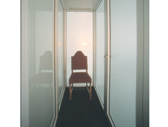 Photo of chair inside Camera obscura